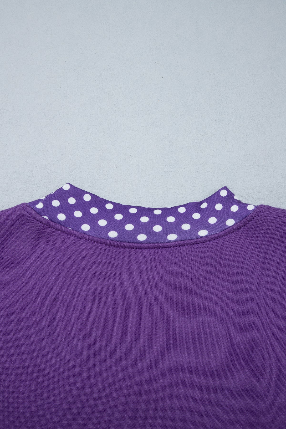 Colorblock Polka Dot Contrast Trim Oversized Sweatshirt/9 Color Options