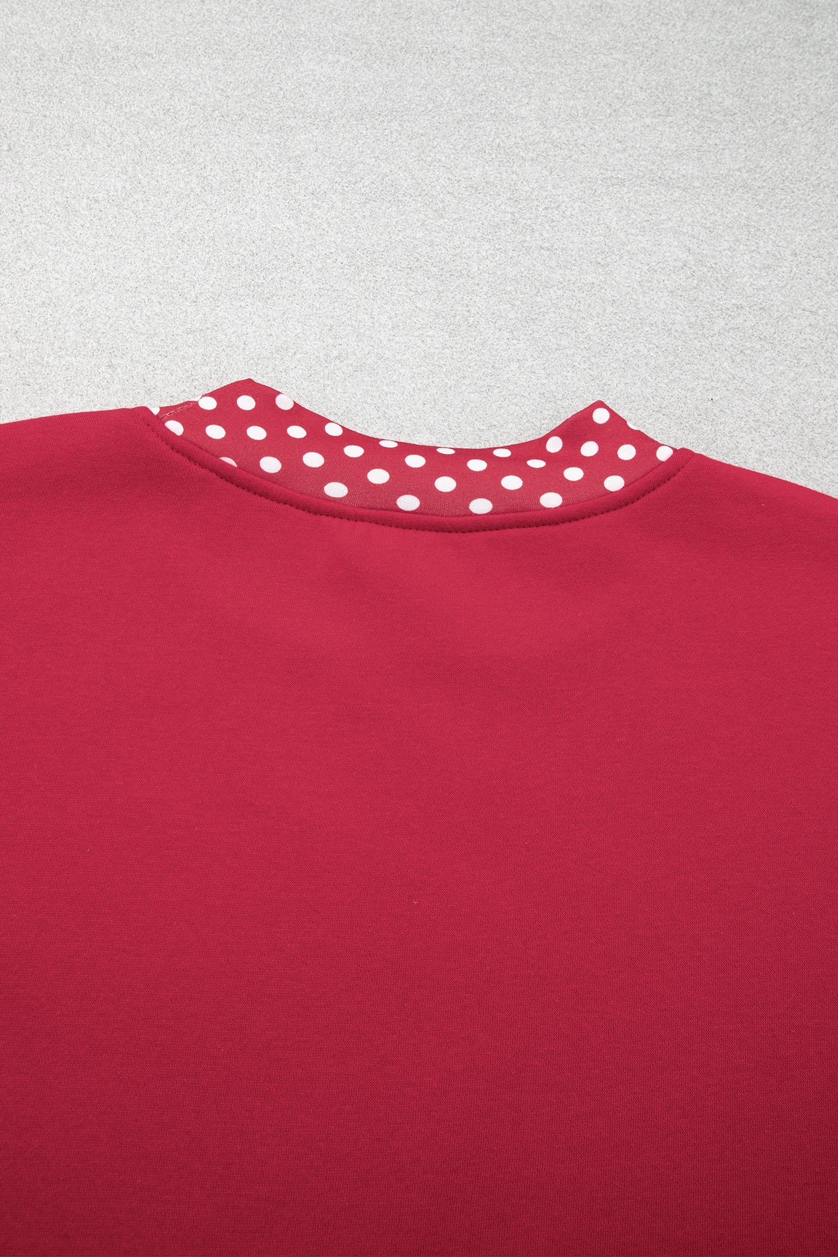 Colorblock Polka Dot Contrast Trim Oversized Sweatshirt/9 Color Options