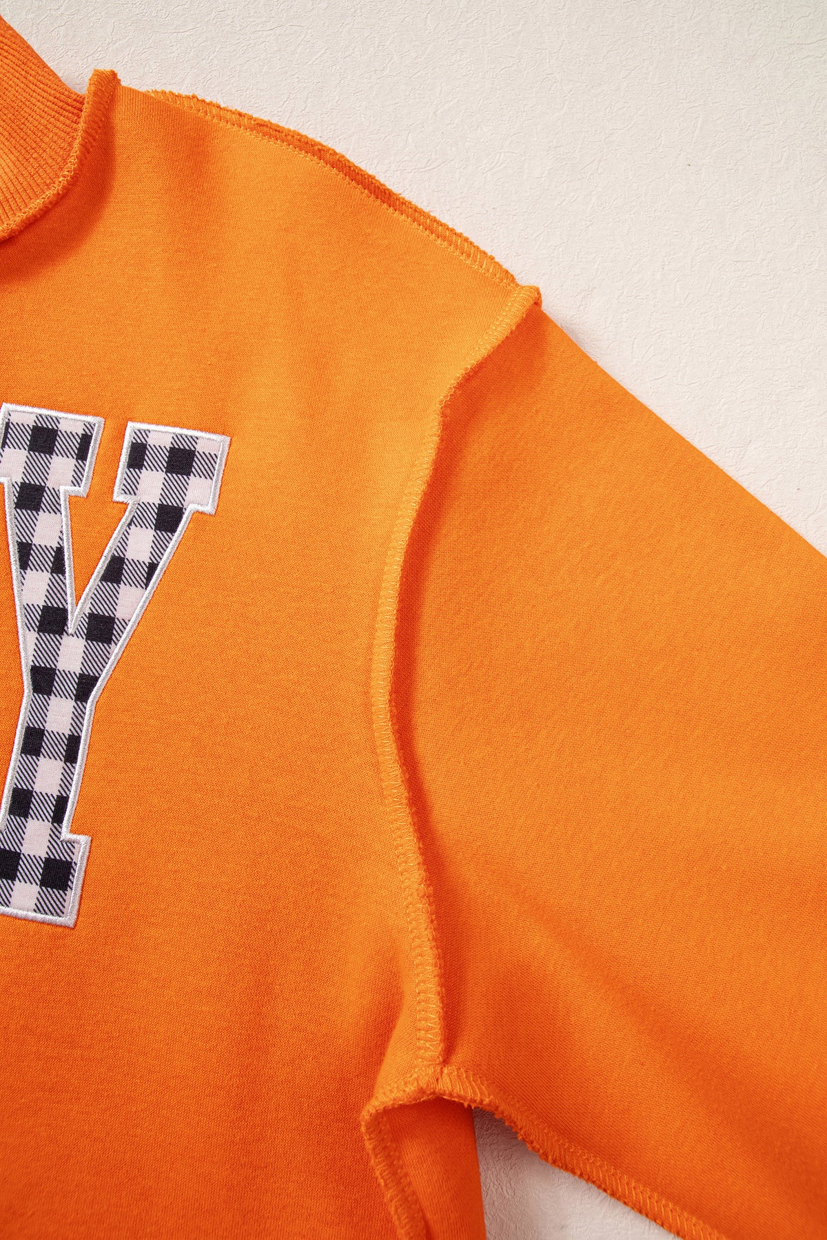 PRAY Polka Dot Embroidered Mock Neck Sweatshirt