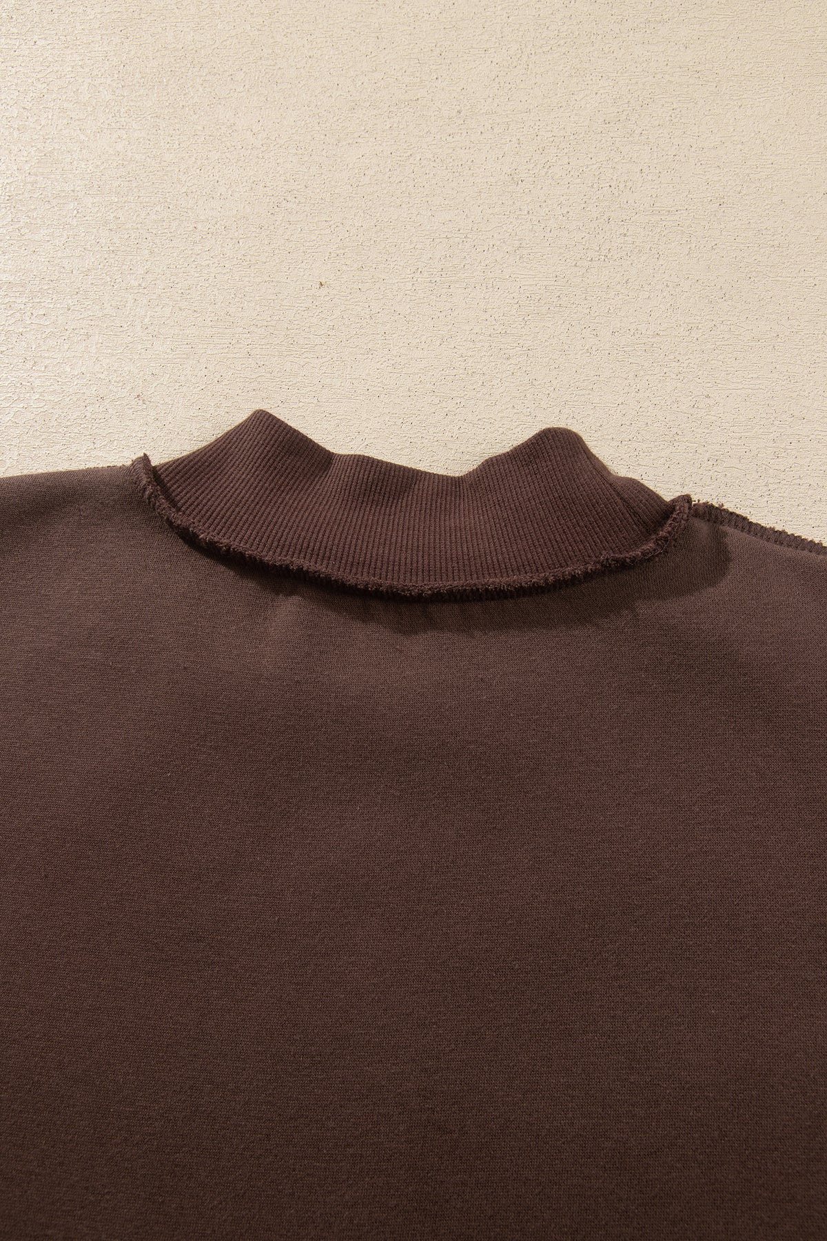 PRAY Polka Dot Embroidered Mock Neck Sweatshirt