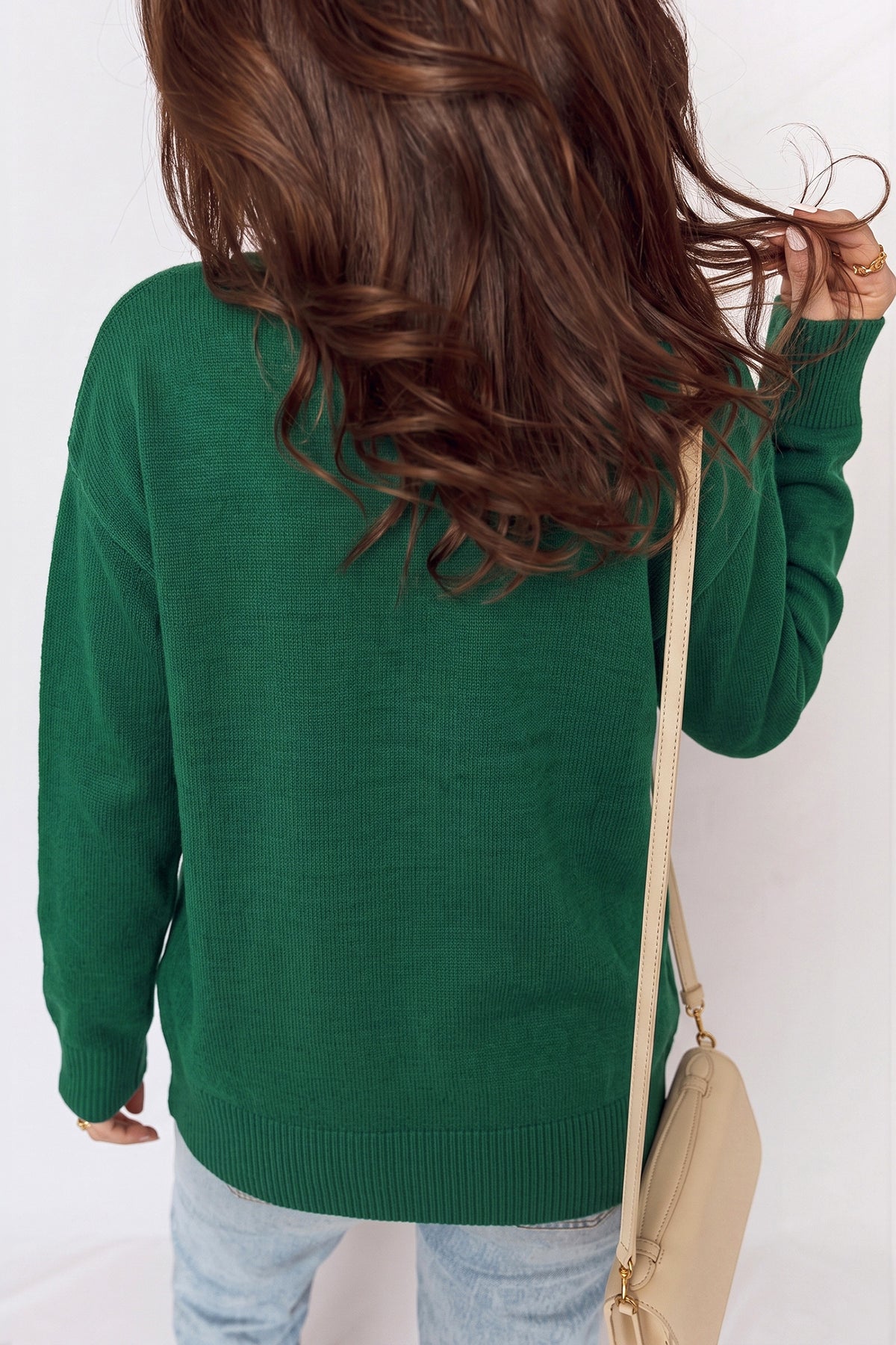 Dog Embroidery Fashion Round Neck Sweater