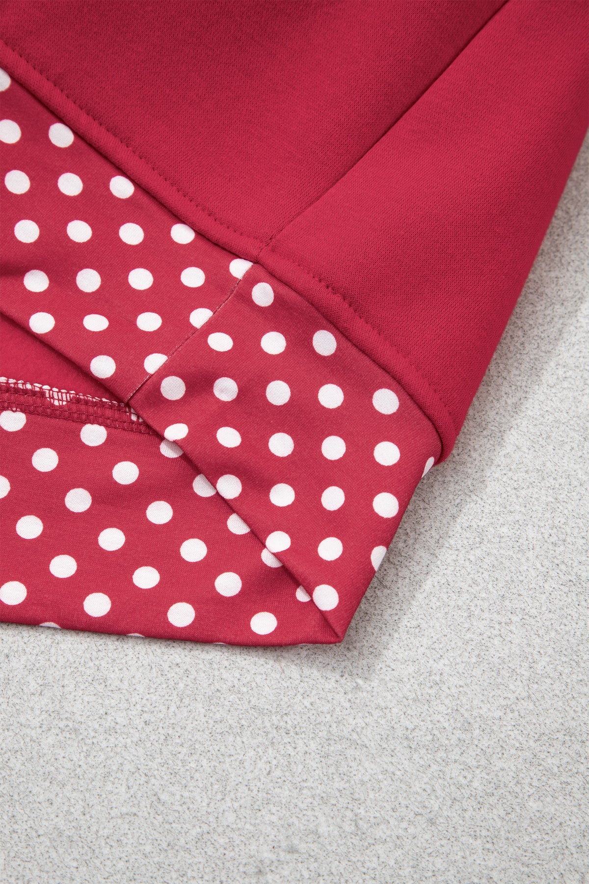 Colorblock Polka Dot Contrast Trim Oversized Sweatshirt/9 Color Options
