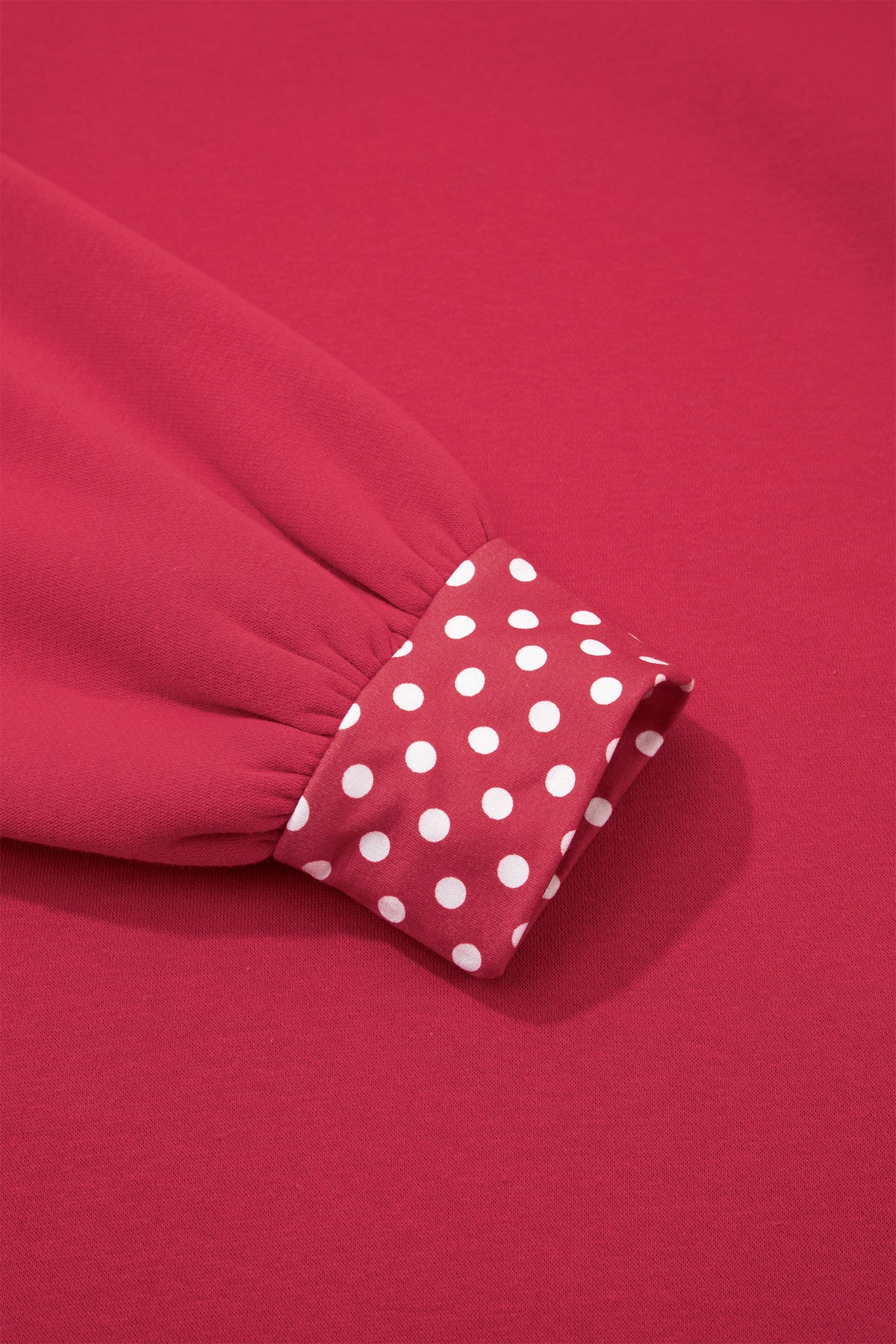 Colorblock Polka Dot Contrast Trim Oversized Sweatshirt/9 Color Options