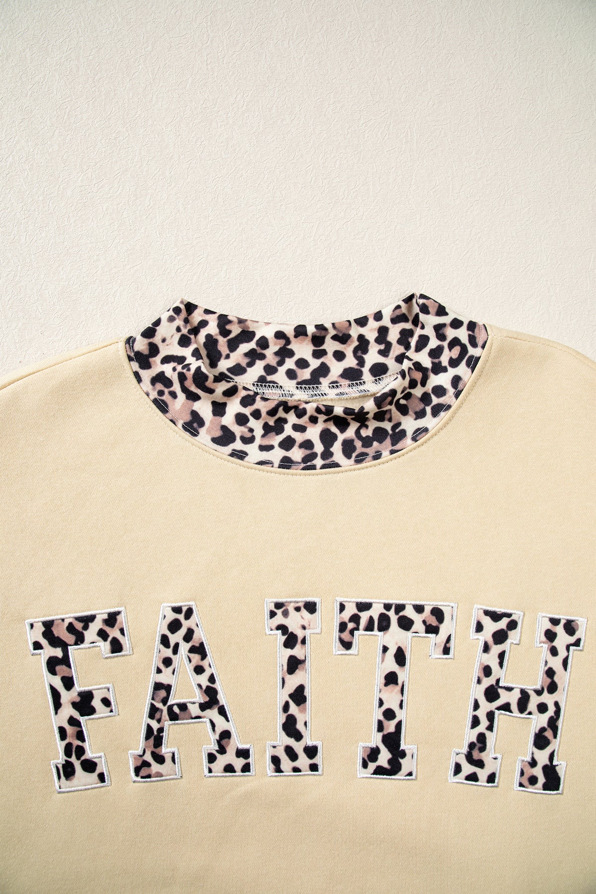 Polka Dot Trim High Neck Letter Graphic Baggy Sweatshirt/3 Color/Styles