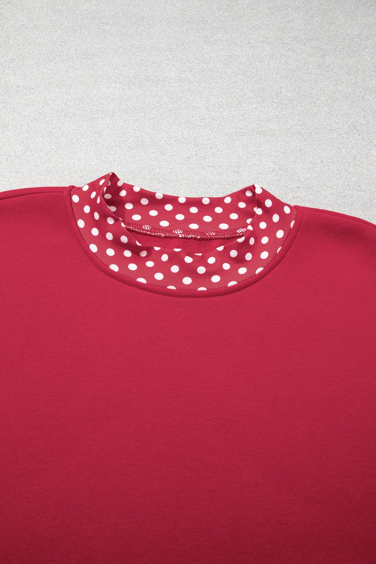 Colorblock Polka Dot Contrast Trim Oversized Sweatshirt/9 Color Options